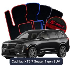 Dywaniki Welurowe OMEVO do Cadillac XT6 7-osobowy 1 gen SUV (2019-2026)