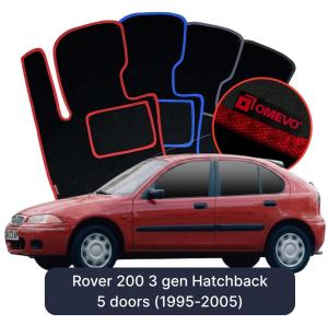 Dywaniki Welurowe OMEVO do Rover 200 3 gen Hatchback 5 drzwi (1995-2005)