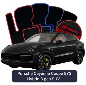 Dywaniki Welurowe OMEVO do Porsche Cayenne Coupe 9Y3 Hybryda 3 gen SUV (2018-2026)