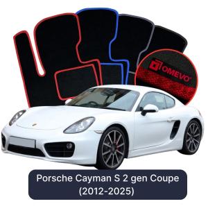 Dywaniki Welurowe OMEVO do Porsche Cayman S 2 gen Coupe (2012-2025)