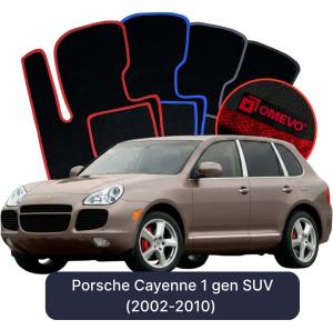 Dywaniki Welurowe OMEVO do Porsche Cayenne 1 gen SUV (2002-2010)
