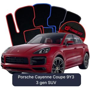 Dywaniki Welurowe OMEVO do Porsche Cayenne Coupe 9Y3 3 gen SUV (2018-2026)