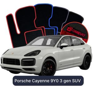 Dywaniki Welurowe OMEVO do Porsche Cayenne 9Y0 3 gen SUV (2018-2026)