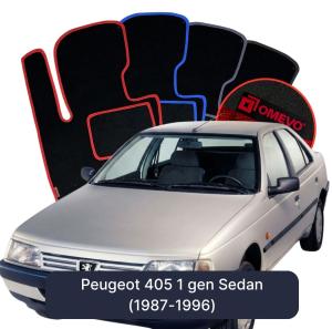 Dywaniki Welurowe OMEVO do Peugeot 405 1 gen Sedan (1987-1996)