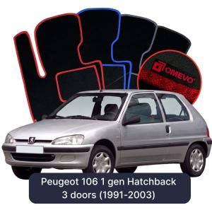 Dywaniki Welurowe OMEVO do Peugeot 106 1 gen Hatchback 3 drzwi (1991-2003)