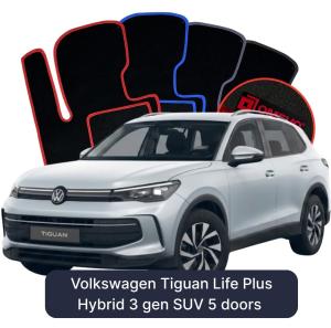 Dywaniki Welurowe OMEVO do Volkswagen Tiguan Life Plus Hybryda 3 gen SUV 5 drzwi (2023-2026)