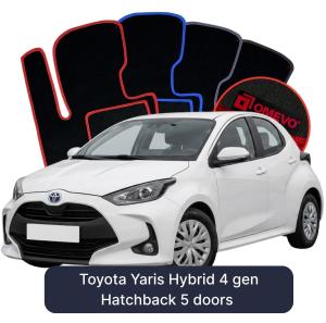 Dywaniki Welurowe OMEVO do Toyota Yaris Hybryda 4 gen Hatchback 5 drzwi (2020-2026)