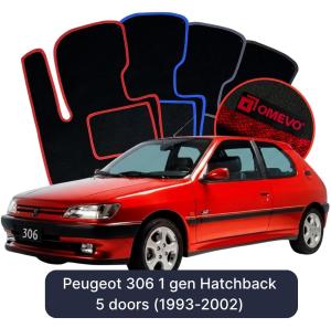 Dywaniki Welurowe OMEVO do Peugeot 306 1 gen Hatchback 5 drzwi (1993-2002)