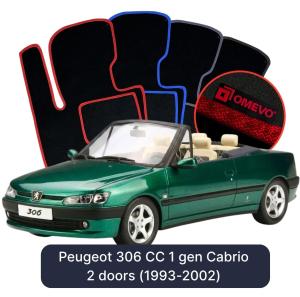Dywaniki Welurowe OMEVO do Peugeot 306 CC 1 gen Cabrio 2 drzwi (1993-2002)