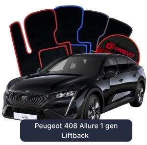 Dywaniki Welurowe OMEVO do Peugeot 408 Allure 1 gen Liftback (2022-2026)
