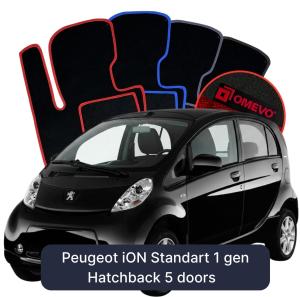 Dywaniki Welurowe OMEVO do Peugeot iON Standart 1 gen Hatchback 5 drzwi (2016-2026)