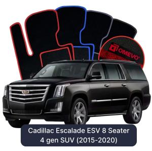Dywaniki Welurowe OMEVO do Cadillac Escalade ESV 8-osobowy 4 gen SUV (2015-2020)