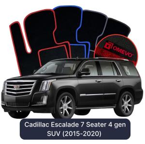 Dywaniki Welurowe OMEVO do Cadillac Escalade 7-osobowy 4 gen SUV (2015-2020)