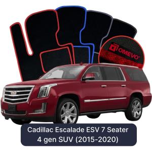 Dywaniki Welurowe OMEVO do Cadillac Escalade ESV 7-osobowy 4 gen SUV (2015-2020)
