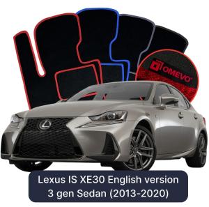Dywaniki Welurowe OMEVO do Lexus IS XE30 wersja Angielska 3 gen Sedan (2013-2020)