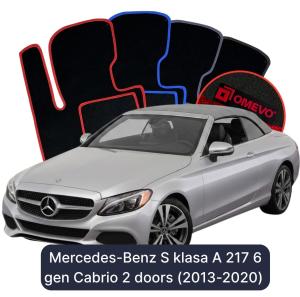 Dywaniki Welurowe OMEVO do Mercedes-Benz S klasa A 217 6 gen Cabrio 2 drzwi (2013-2020)