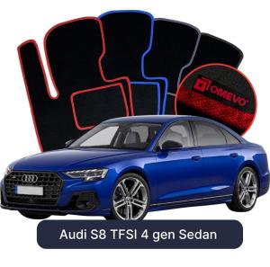 Dywaniki Welurowe OMEVO do Audi S8 TFSI 4 gen Sedan (2018-2026)