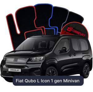 Dywaniki Welurowe OMEVO do Fiat Qubo L Icon 1 gen Minivan (2026-2026)
