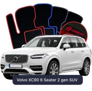 Dywaniki Welurowe OMEVO do Volvo XC90 6-osobowy 2 gen SUV (2015-2026)