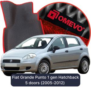 OMEVO 5D Pro EVA Dywaniki do Fiat Grande Punto 1 gen Hatchback 5 drzwi (2005-2012)
