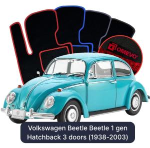 Dywaniki Welurowe OMEVO do Volkswagen Beetle Garbus 1 gen Hatchback 3 drzwi (1938-2003)