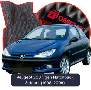 OMEVO 5D Pro EVA Dywaniki do Peugeot 206 1 gen Hatchback 3 drzwi (1998-2009)