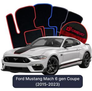 Dywaniki Welurowe OMEVO do Ford Mustang Mach 6 gen Coupe (2015-2023)