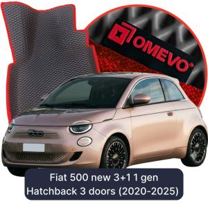 OMEVO 5D Pro EVA Dywaniki do Fiat 500 new 3+1 1 gen Hatchback 3 drzwi (2020-2025)