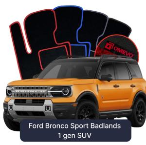 Dywaniki Welurowe OMEVO do Ford Bronco Sport Badlands 1 gen SUV (2020-2026)