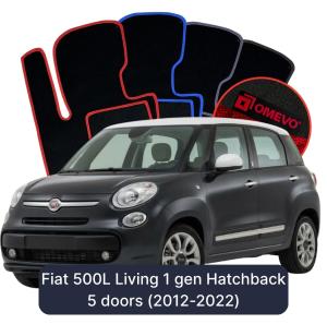 Dywaniki Welurowe OMEVO do Fiat 500L Living 1 gen Hatchback 5 drzwi (2012-2022)