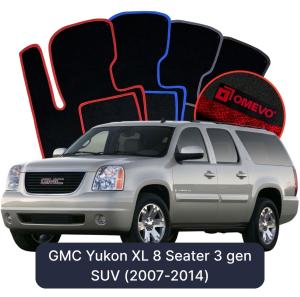Dywaniki Welurowe OMEVO do GMC Yukon XL 8-osobowy 3 gen SUV (2007-2014)