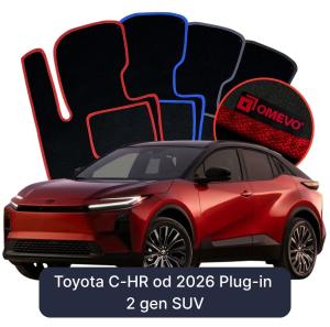 Dywaniki Welurowe OMEVO do Toyota C-HR od 2026 Plug-in 2 gen SUV (2023-2026)