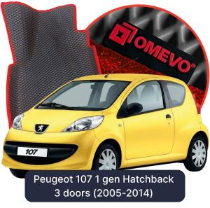 OMEVO 5D Pro EVA Dywaniki do Peugeot 107 1 gen Hatchback 3 drzwi (2005-2014)