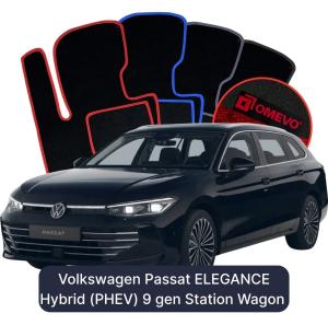 Dywaniki Welurowe OMEVO do Volkswagen Passat ELEGANCE Hybryda (PHEV) 9 gen Kombi (2024-2026)