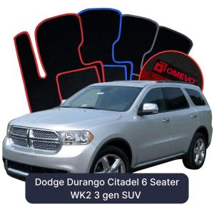 Dywaniki Welurowe OMEVO do Dodge DurangoCitadel 6-osobowy WK2 3 gen SUV (2010-2026)