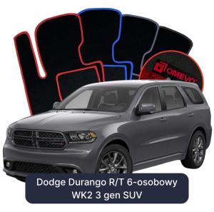 Dywaniki Welurowe OMEVO do Dodge Durango R/T 6-osobowy WK2 3 gen SUV (2010-2026)
