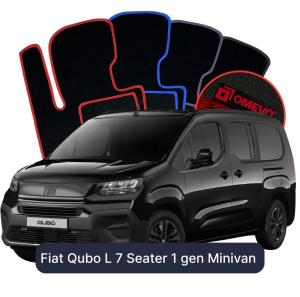 Dywaniki Welurowe OMEVO do Fiat Qubo L 
7-osobowy 1 gen Minivan (2026-2026)
