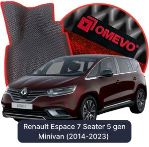 OMEVO 5D Pro EVA Dywaniki do Renault Espace 7-osobowy  5 gen Minivan (2014-2023)