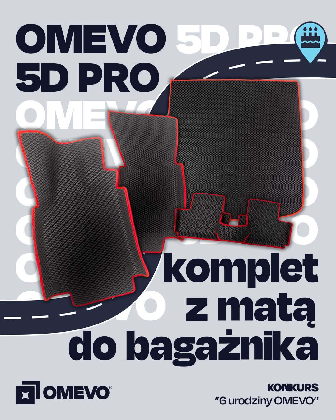 Komplet dywaników OMEVO 5D Pro z matą do bagażnika