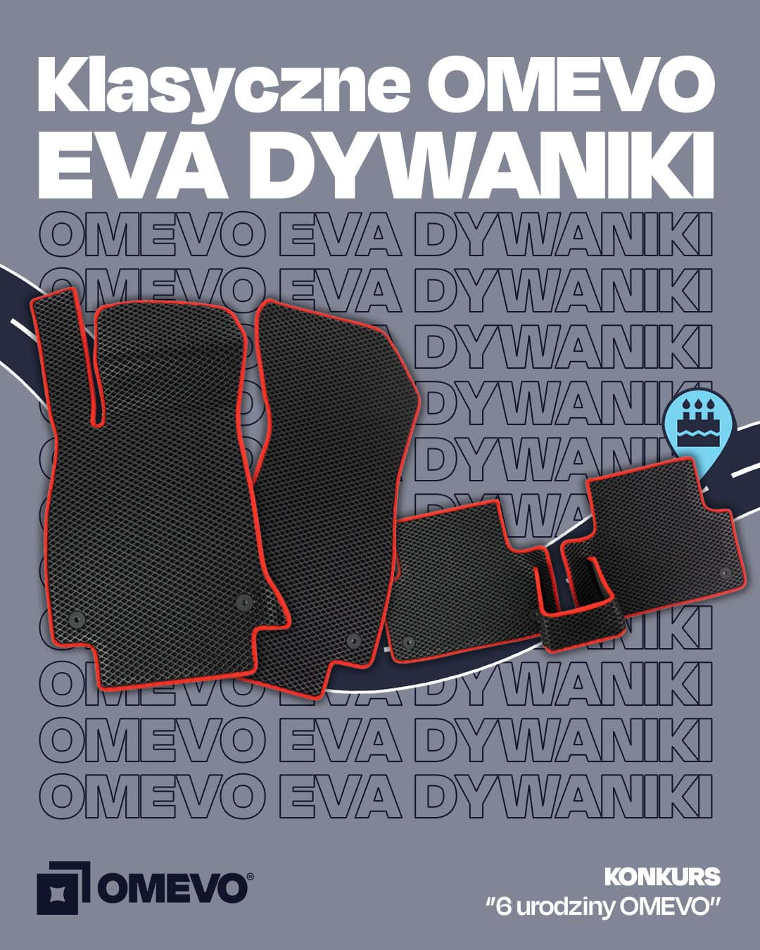 Komplet klasycznych dywaników OMEVO EVA